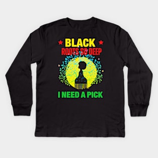 Juneteenth black heritage Kids Long Sleeve T-Shirt